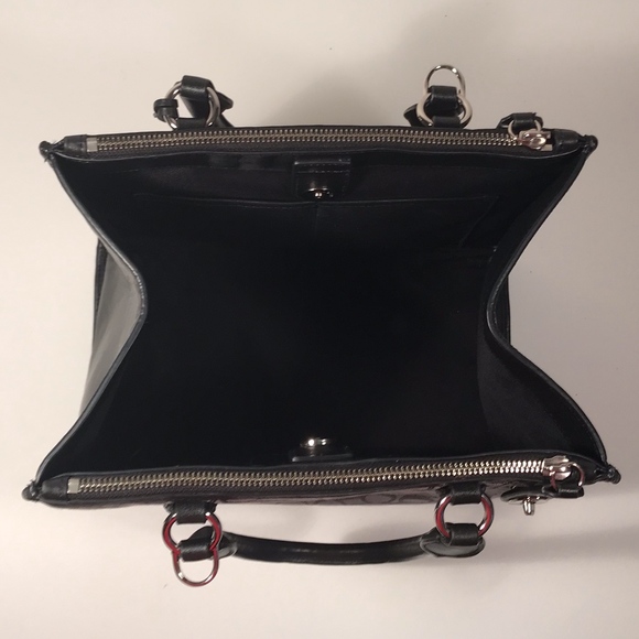 Coach Signature Square Dr Style Hand Bag - Picture 4 of 8